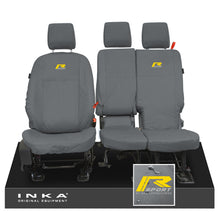 Load image into Gallery viewer, Ford Transit Connect INKA Front Set 1+2 Tailored Waterproof Seat Covers Grey MY13-24 - R-SPORT Embroidery