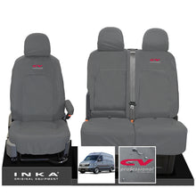 Load image into Gallery viewer, MAN TGE Panel Van INKA Front 1+2 Tailored Waterproof Seat Covers Grey MY-2017+ (Choice of 7 Colours)