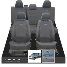 Load image into Gallery viewer, Mercedes Benz Citan W415 MY12-21 Front & Rear Set Tailored Waterproof Seat Covers Grey Fits Panel Van & Kombi - CV Professional Embroidery