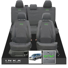 Load image into Gallery viewer, Mercedes Benz Citan W415 MY12-21 Front & Rear Set Tailored Waterproof Seat Covers Grey Fits Panel Van & Kombi - CV Professional Embroidery
