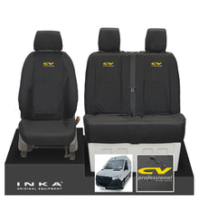 Load image into Gallery viewer, New Mercedes Benz Sprinter INKA Front Set Tailored Waterproof Seat Covers Black MY18 to Present Fits All Derivatives Choice of 7 Colours - CV Professional Embroidery