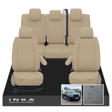 Load image into Gallery viewer, Range Rover SPORT L320 MK1 Front & Rear Set with Center Armrest Tailored Waterproof Seat Covers Almond MY05-13