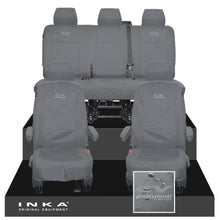 Load image into Gallery viewer, VW Transporter T6.1, T6, T5.1 INKA Front & Rear Tailored Waterproof Seat Covers Grey MY 10-24 - CV Professional Embroidery