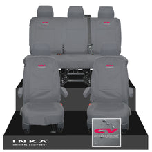 Load image into Gallery viewer, VW Transporter T6.1, T6, T5.1 INKA Front & Rear Tailored Waterproof Seat Covers Grey MY 10-24 - CV Professional Embroidery