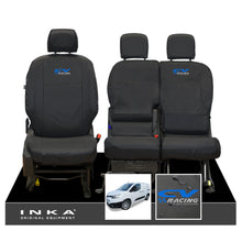 Load image into Gallery viewer, Toyota Proace City INKA Front Set 1+2 Tailored Waterproof Seat Covers Black MY-2019 Onwards - CV Racing Embroidery