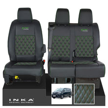 Load image into Gallery viewer, Toyota Proace INKA Front 1+2 Bentley Diamond Quilt Leatherette Tailored Seat Covers Black MY16 To Present