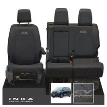 Load image into Gallery viewer, Toyota Proace INKA Front 1+2 Tailored Waterproof Seat Covers Black MY16 onwards