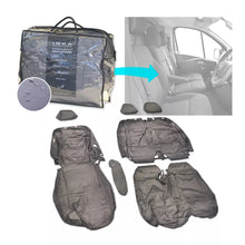 Load image into Gallery viewer, Fiat Talento Front 1+2 Fully Tailored Waterproof Seat Covers Grey MY 16-20 - Solid Base & Solid Backrest