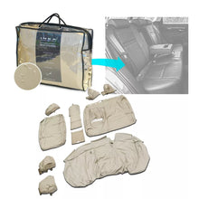 Load image into Gallery viewer, Range Rover Evoque L538 MK1 Rear 2+1 Waterproof Seat Covers Almond MY 10-15 - With Centre Armrest & 5DOOR