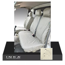 Load image into Gallery viewer, Nissan Primastar Front 1+2 Fully Tailored Waterproof Seat Covers Beige MY 01-14