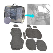 Load image into Gallery viewer, Fiat Talento Front 1+2 Fully Tailored Waterproof Seat Covers Grey MY 16-20 - Split Base & Solid Backrest