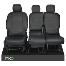 Load image into Gallery viewer, Peugeot Partner MK2 Front Tailored Seat Covers Black OEM Vinyl Leatherette MY 08-18