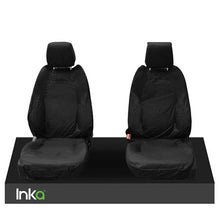 Load image into Gallery viewer, Range Rover Front Inka Fully Tailored Waterproof Seat Cover in Black With Arm Rests and DVD Headrests Right Hand Drive 2002-2009