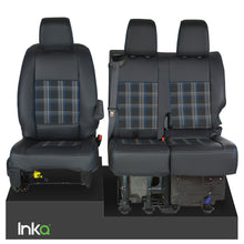 Load image into Gallery viewer, Vauxhall Vivaro MK 3 INKA Front Set Tailored Leatherette Seat Covers MY19-Present - Tartan Embroidery