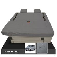 Load image into Gallery viewer, VW California Ocean/Coast/Beach/Surf Inka Fully Tailored Waterproof Seat Covers Grey Front &amp; Rear With ISOFIX Fits T6.1 ,T6,T5.1 all model years fits with and without airbags - CALI-SERIES Embroidery
