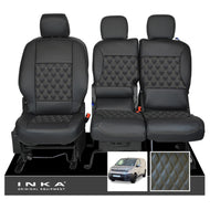 Citroen Berlingo MK3 Front 1+2 INKA Bentley Leatherette Tailored Seat Covers Black MY2018 to present