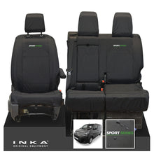 Load image into Gallery viewer, Citroen Dispatch INKA Front 1+2 Tailored Waterproof Seat Covers Black MY16 onwards - Sport-Series Embroidery

