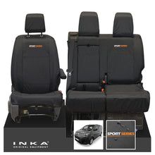 Load image into Gallery viewer, Citroen Dispatch INKA Front 1+2 Tailored Waterproof Seat Covers Black MY16 onwards - Sport-Series Embroidery
