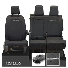 Load image into Gallery viewer, Citroen Dispatch INKA Front 1+2 Tailored Waterproof Seat Covers Black MY16 onwards - Sport-Series Embroidery
