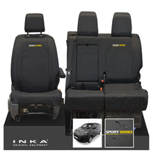 Load image into Gallery viewer, Citroen Dispatch INKA Front 1+2 Tailored Waterproof Seat Covers Black MY16 onwards - Sport-Series Embroidery
