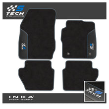 Load image into Gallery viewer, Ford Fiesta MK7 Tailored Car Mats (Front &amp; Rear Set) with Premium Carpet &amp; OEM Leatherette Fits MY11 to MY17 - S-TECH Embroidery

