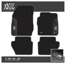 Load image into Gallery viewer, Ford Fiesta MK7 Tailored Car Mats (Front &amp; Rear Set) with Premium Carpet &amp; OEM Leatherette Fits MY11 to MY17 - S-TECH Embroidery
