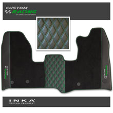 Load image into Gallery viewer, Ford Transit Custom INKA Custom Racing Bentley Leatherette Front Tailored Carpet Mat Black MY12-23
