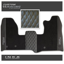 Load image into Gallery viewer, Ford Transit Custom INKA Custom Racing Bentley Leatherette Front Tailored Carpet Mat Black MY12-23
