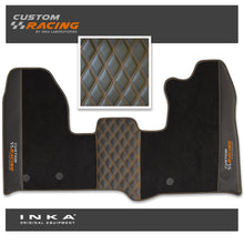 Load image into Gallery viewer, Ford Transit Custom INKA Custom Racing Bentley Leatherette Front Tailored Carpet Mat Black MY12-23
