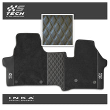 Load image into Gallery viewer, The All New Ford Transit Custom INKA S-Tech Bentley Leatherette Front Tailored Carpet Floor Mat Black MY24 Onwards
