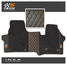 Load image into Gallery viewer, The All New Ford Transit Custom INKA S-Tech Bentley Leatherette Front Tailored Carpet Floor Mat Black MY24 Onwards
