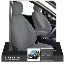 Load image into Gallery viewer, W447 Mercedes Benz Vito V-Class INKA Front 1+1 Tailored Waterproof Seat Covers Grey MY-15-20 - Formula CV Embroidery
