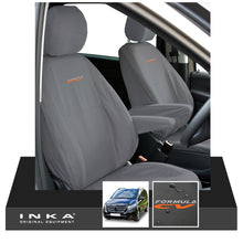 Load image into Gallery viewer, W447 Mercedes Benz Vito V-Class INKA Front 1+1 Tailored Waterproof Seat Covers Grey MY-15-20 - Formula CV Embroidery
