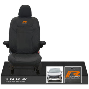 The All New Ford Transit Custom INKA Single Driver Tailored Waterproof Seat Cover Black MY-2024 Onwards