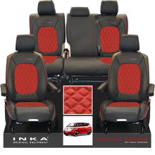 Load image into Gallery viewer, VW ID Buzz Life Style GTX Front &amp; Rear Full Set Bentley Leatherette Suedetara Tailored Seat Covers With Special Series Embroidery MY22 onwards
