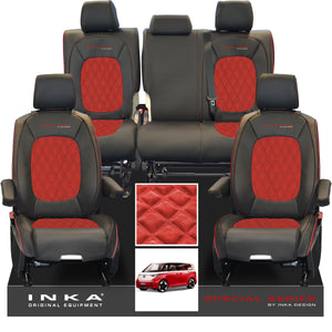 VW ID Buzz Life Style GTX Front & Rear Full Set Bentley Leatherette Suedetara Tailored Seat Covers With Special Series Embroidery MY22 onwards