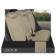 Land Rover Discovery Sport L550 Rear 2nd Row 2+1  Waterproof Seat Covers Model Year 2014 Onwards Almond