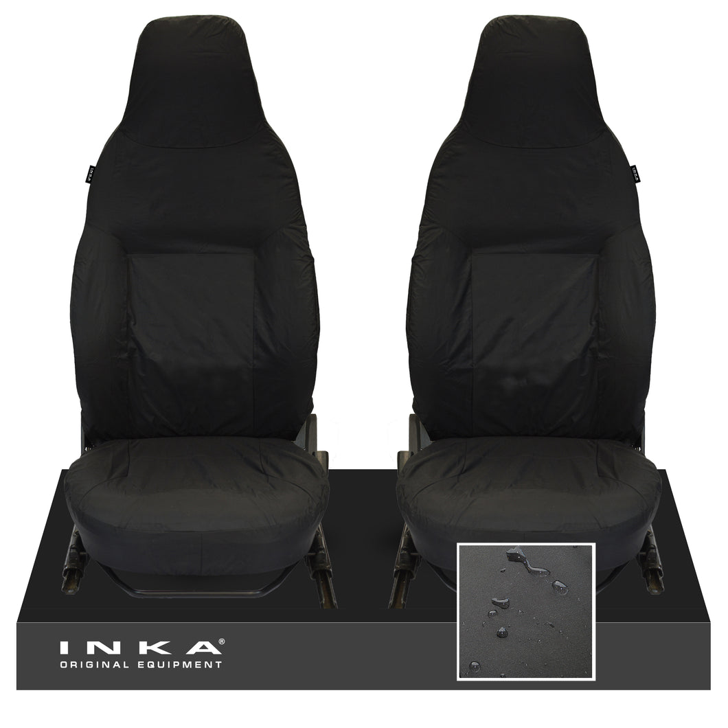 Land Rover Defender Puma Front Set 1+1 Tailored Waterproof Seat Covers Black MY-2013 Onwards