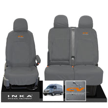 Load image into Gallery viewer, MAN TGE Panel Van INKA Front 1+2 Tailored Waterproof Seat Covers Grey MY-2017+ (Choice of 7 Colours)
