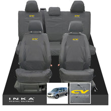 Load image into Gallery viewer, Mercedes Benz Citan W415 MY12-21 Front &amp; Rear Set Tailored Waterproof Seat Covers Grey Fits Panel Van &amp; Kombi - CV Professional Embroidery

