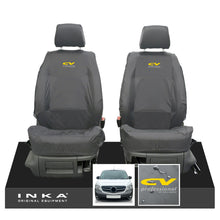 Load image into Gallery viewer, Mercedes Benz Citan W415 MY12-21 Front Pair Tailored Waterproof Seat Covers Grey Fits Panel Van &amp; Kombi - CV Professional Embroidery

