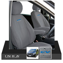 Load image into Gallery viewer, W447 Mercedes Benz Vito V-Class INKA Front 1+1 Tailored Waterproof Seat Covers Grey MY-15-20 - CV Professional Embroidery
