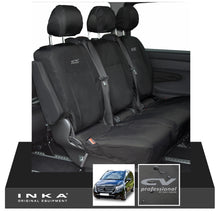 Load image into Gallery viewer, INKA Mercedes Benz Vito , V Class W447 Rear Crew Cab Waterproof Seat Covers Black (Choice of 7 Colours) - CV Professional Embroidery
