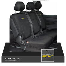Load image into Gallery viewer, INKA Mercedes Benz Vito , V Class W447 Rear Crew Cab Waterproof Seat Covers Black (Choice of 7 Colours) - Formula CV Embroidery
