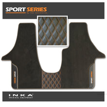 Load image into Gallery viewer, Volkswagen VW Transporter T6 &amp; T6.1  Panel Van &amp; Kombi Bentley Leatherette Front Carpet Floor Mat-MY19 to Present (No Fixings)
