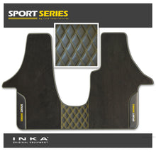 Load image into Gallery viewer, Volkswagen VW Transporter T6 &amp; T6.1  Panel Van &amp; Kombi Bentley Leatherette Front Carpet Floor Mat-MY19 to Present (No Fixings)
