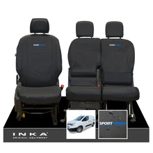 Load image into Gallery viewer, Toyota Proace City INKA Front Set 1+2 Tailored Waterproof Seat Covers Black MY-2019 Onwards - Sport-Series Embroidery
