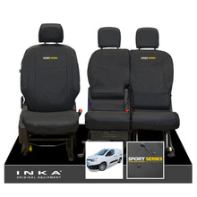 Load image into Gallery viewer, Toyota Proace City INKA Front Set 1+2 Tailored Waterproof Seat Covers Black MY-2019 Onwards - Sport-Series Embroidery
