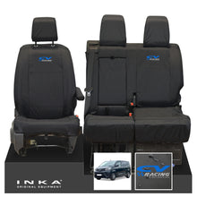 Load image into Gallery viewer, Toyota Proace INKA Front 1+2 Tailored Waterproof Seat Covers Black MY16 onwards - CV Racing Embroidery
