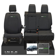 Load image into Gallery viewer, Toyota Proace INKA Front 1+2 Tailored Waterproof Seat Covers Black MY16 onwards - Sport-Series Embroidery

